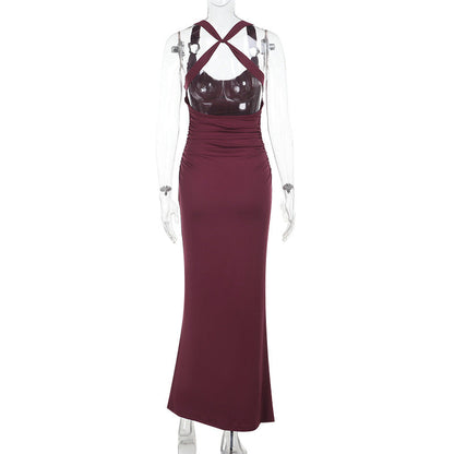 Solomon Maxi Dress - Maroon