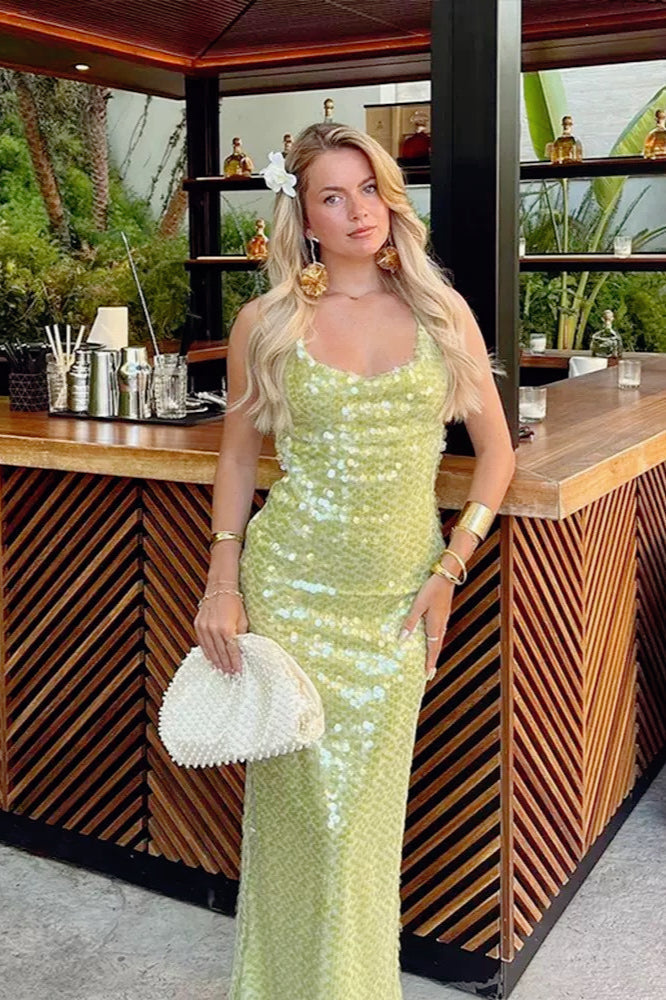 Bodycon Glitter Slip Dress