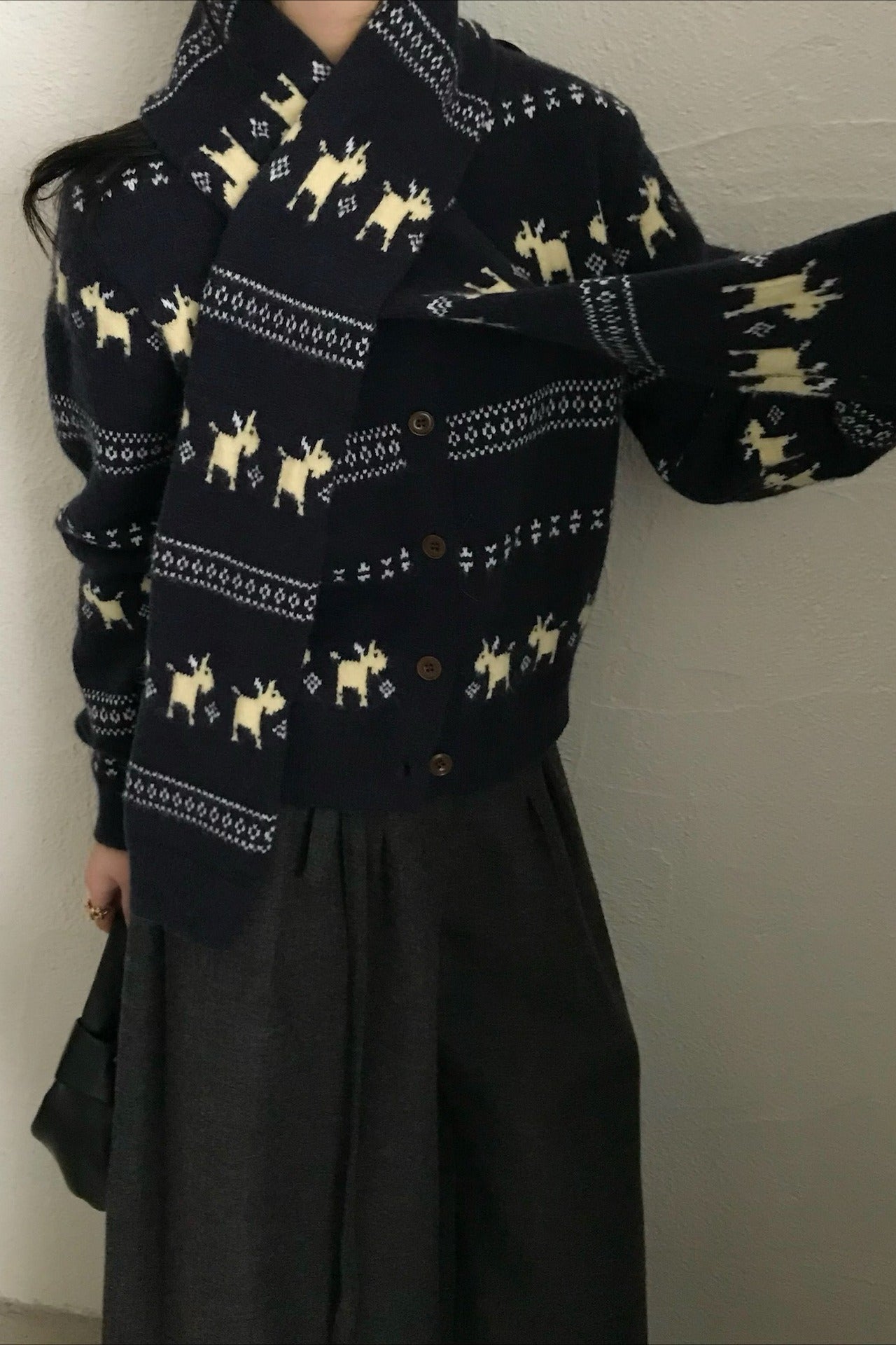 Tassel Knit Christmas Cardigan