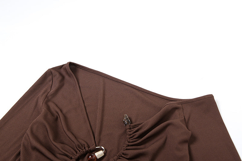 Adena Maxi Dress - Brown
