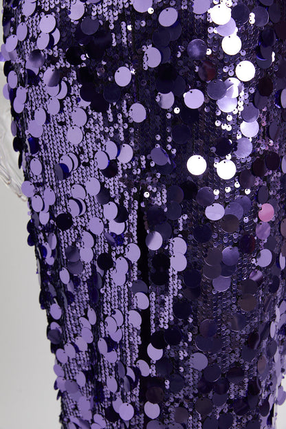 Sparkly Babe Midi Dress - Purple