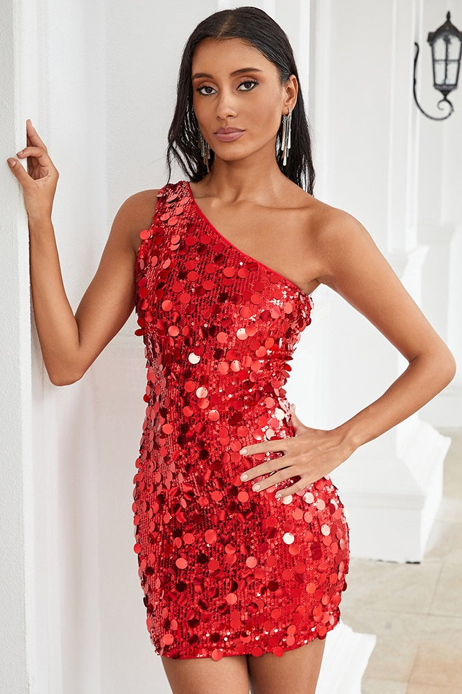 Trendy Shiny Multi Party Edgy Sequin Dress