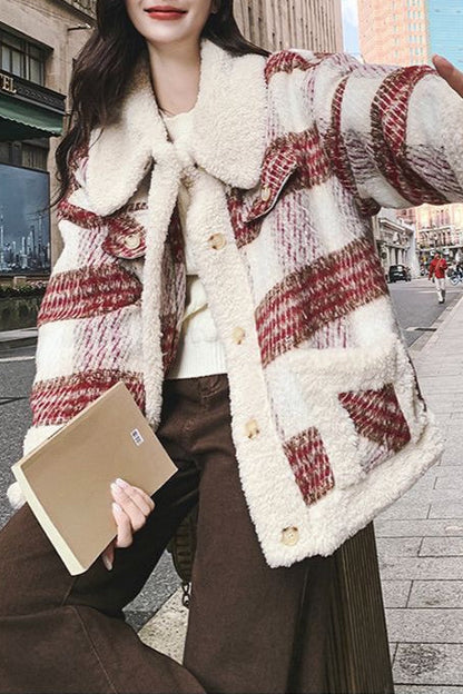 Plaid Sherpa Christmas Outerwear