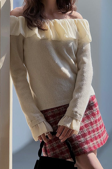 Heavyweight Wool Plaid Bodycon Christmas Skirt