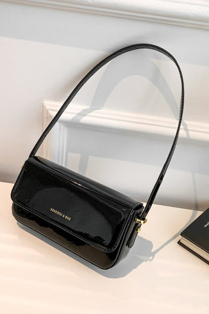 Red Patent Leather Square Mini Bag Shoulder Underarm Crossbody Bag