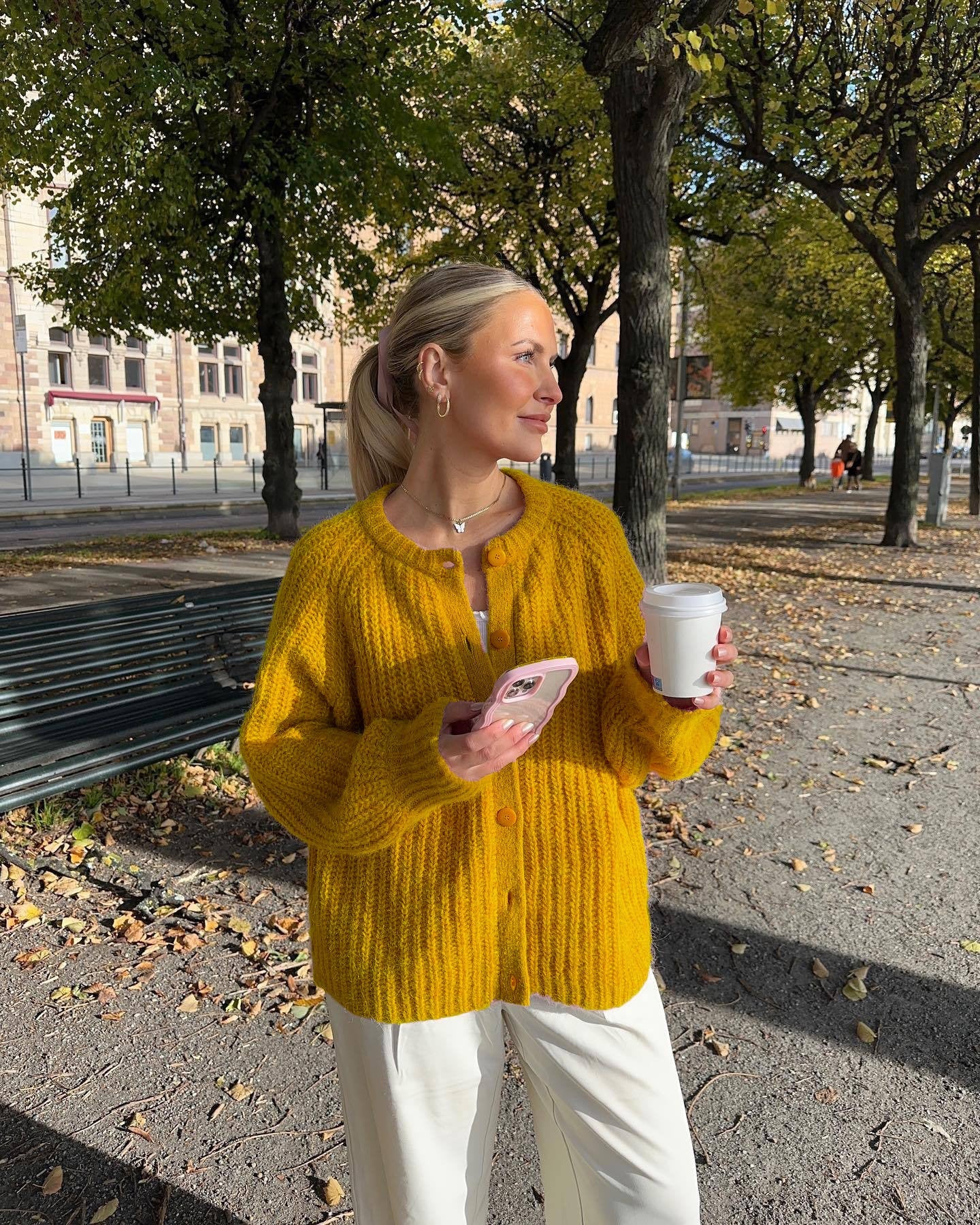 Tavimart Casual Loose Knit Cardigan For Women Autumn Winter Long Sleeve Single-breasted O-neck Sweater Female All-Match Fashion Coat