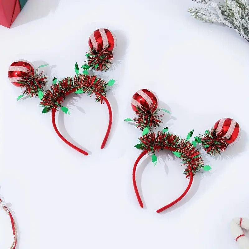 Christmas Ball Antler Bell Star Tree Festive Hair Accessory