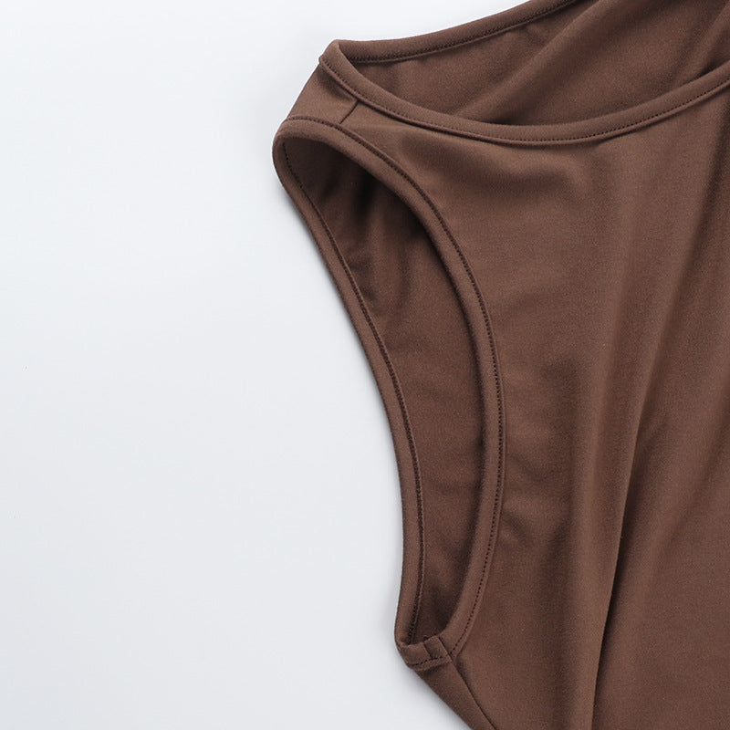 Drifted Mini Dress - Brown