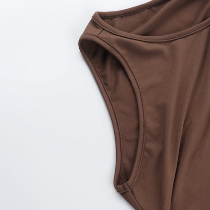 Drifted Mini Dress - Brown