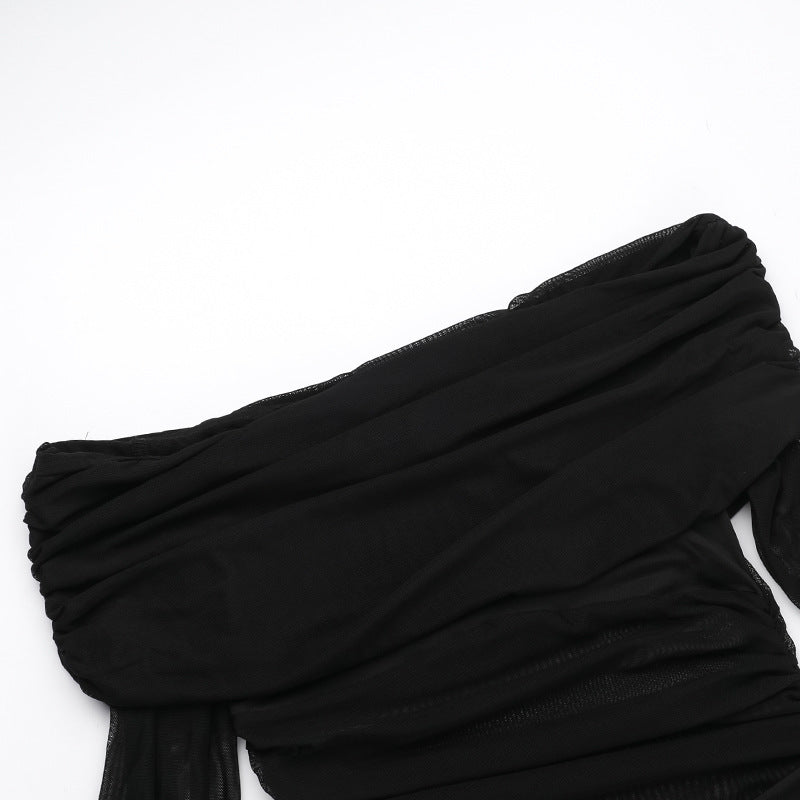 Alisha Off-Shoulder Dress - Black