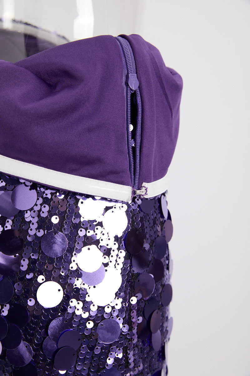 Sparkly Babe Midi Dress - Purple