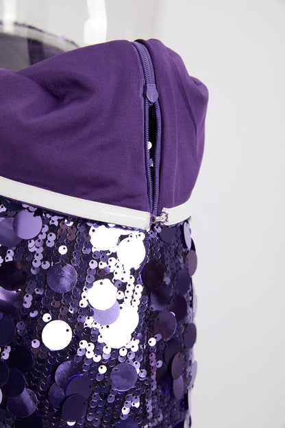 Sparkly Babe Midi Dress - Purple