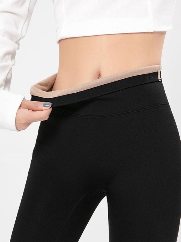 VibeMartini-Skinny Leg Solid Color Elastic Fleece Leggings