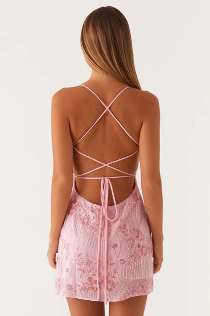 Sequin Backless Bodycon Slip Dress