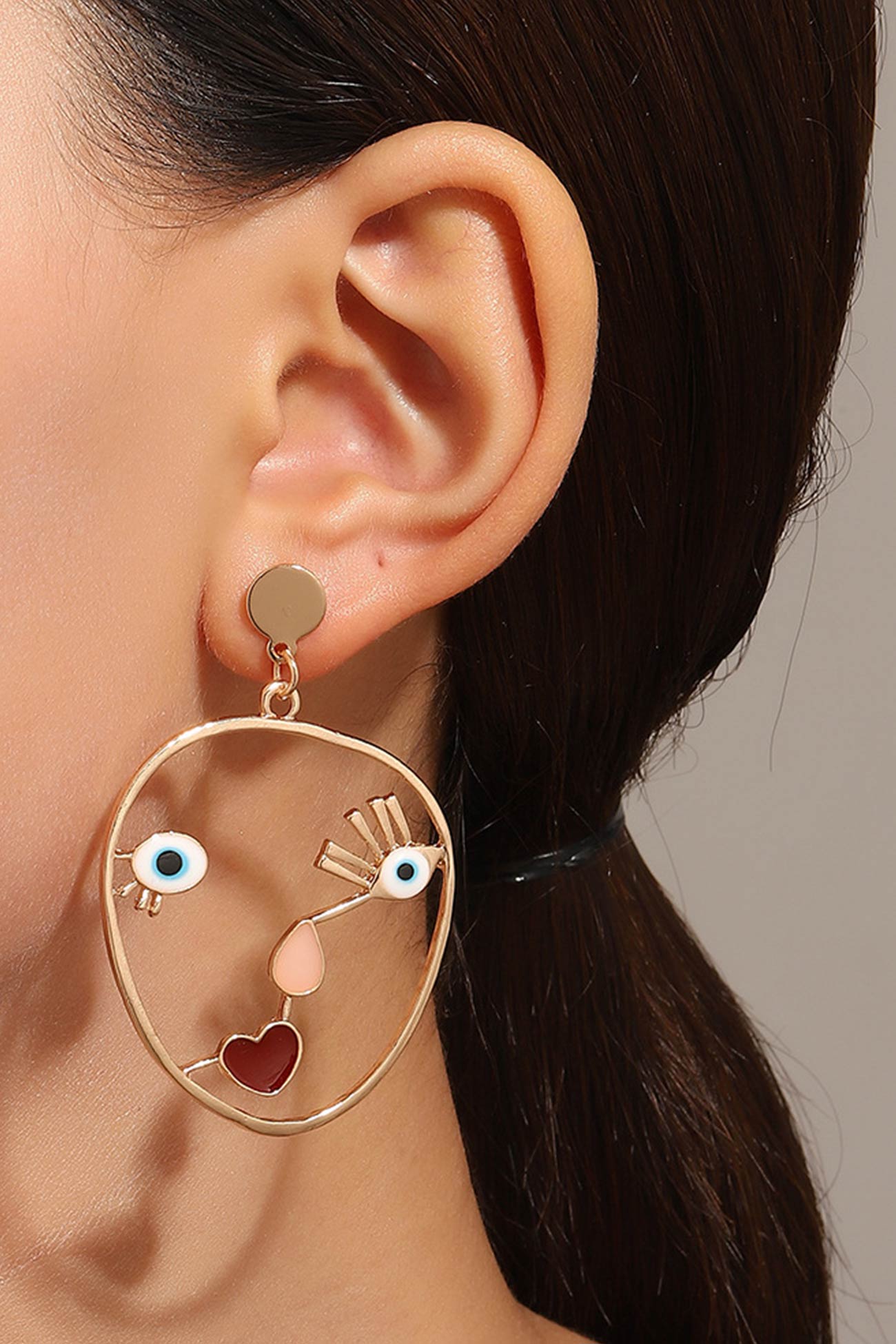 Abstract Face Earrings