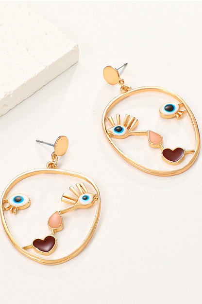 Abstract Face Earrings