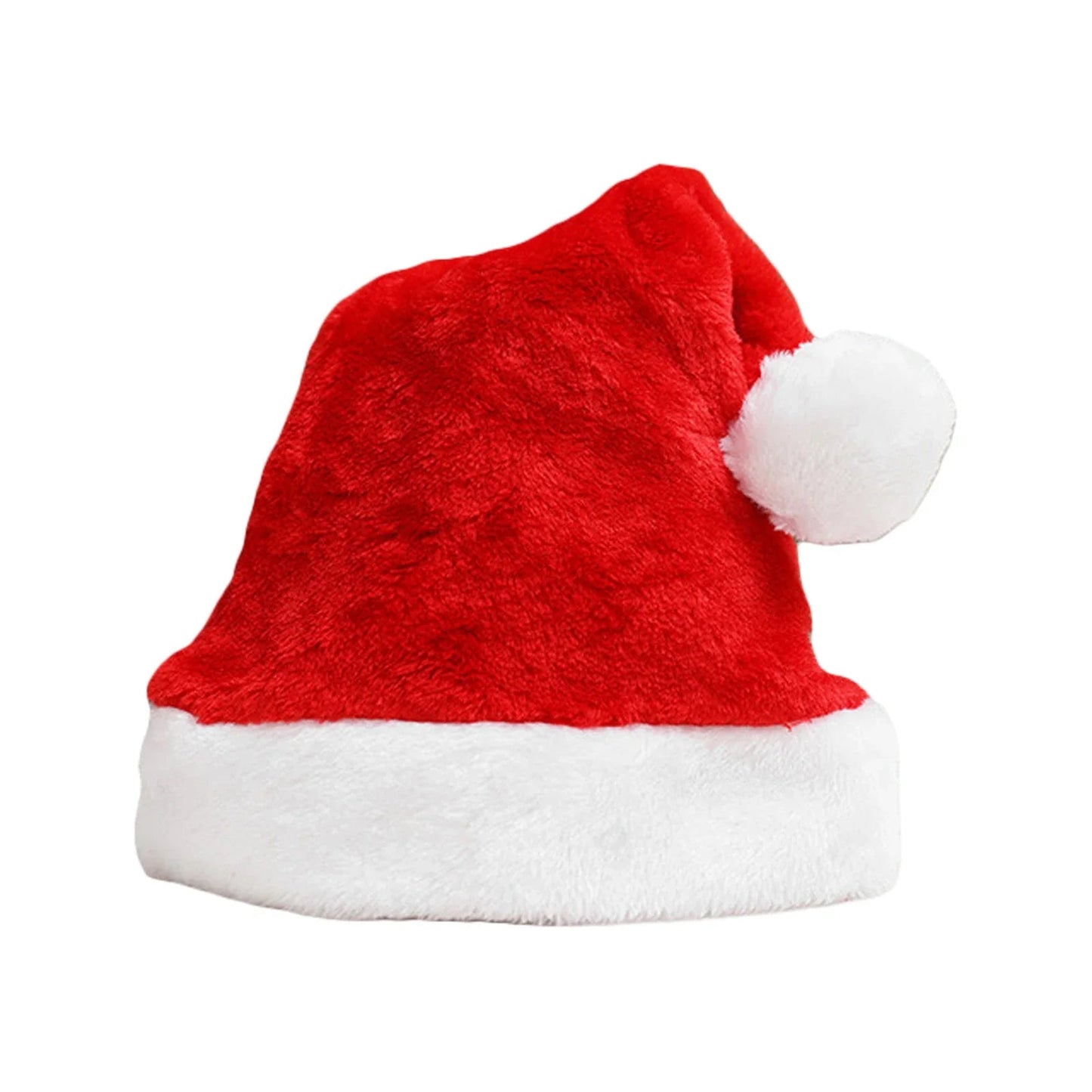 Plush Santa Claus Cosplay Party Hat For New Year Celebrations Red Hat-L