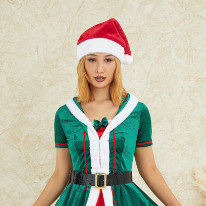 Plush Santa Claus Cosplay Party Hat For New Year Celebrations Hat-L