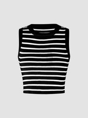 Vibemartini Classy Stripe Crop Tank Top