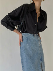 Vibemartini Charlotte Oversized Button Up Collared Shirt