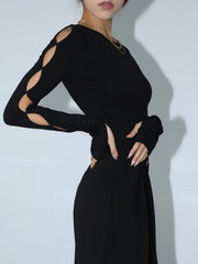 Vibemartini Keyhole Cutout Long Sleeve Bodysuit