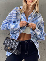 Vibemartini Oversized Stripe Two Piece Shorts Set