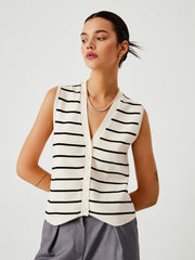 Vibemartini Effortless Stripe Vest