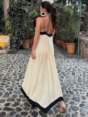 Vibemartini Sicily Old Money Aesthetics Slip Long Dress