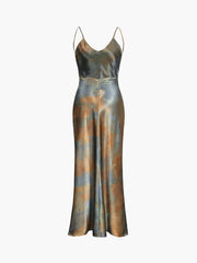 Vibemartini Neptune Satin Open Back Long Dress