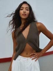 Vibemartini Main Character Rib Sweater Vest