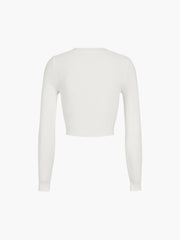 Vibemartini Cutout Split Beads Detail Ribbed Knit Top