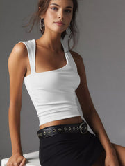 Vibemartini Asymmetric Neck Cut Out Tank Top