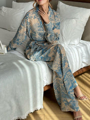 Vibemartini Printed Tie Up Pants Set