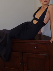 Vibemartini Solid Cutout Cami Long Dress