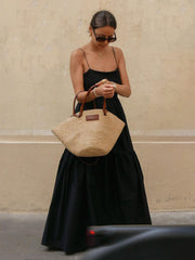 Vibemartini Solid Backless Long Dress