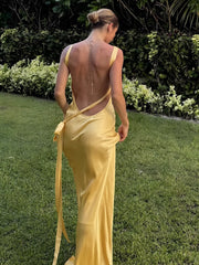 Vibemartini Semi-Sheer Satin Asymmetrical One Shoulder Long Dress