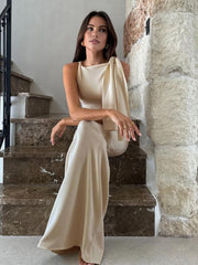 Vibemartini Beloved Knotted Sleeveless Long Dress