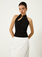 Vibemartini Asymmetrical Button Sweater Vest