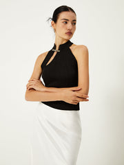 Vibemartini Asymmetrical Button Sweater Vest