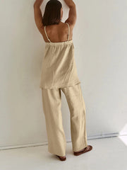 Vibemartini Solid Casual Pants Set