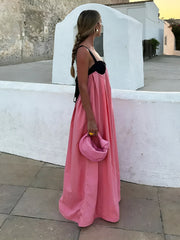 Vibemartini Bra-Splicing Halter Strap Long Dress