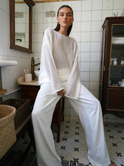Vibemartini Hollow Draped Snug Knit Top