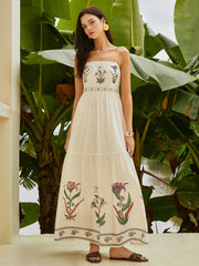 Vibemartini Backless Pleated Floral Dress