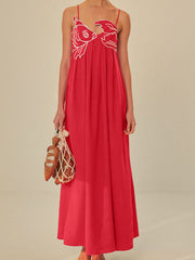 Vibemartini Embroidered Fish Semi-Sheer Cami Dress