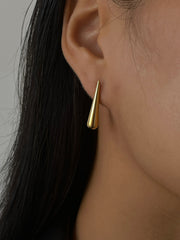 Vibemartini Asymmetrical Golden Water Drop Earrings