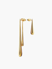 Vibemartini Asymmetrical Golden Water Drop Earrings