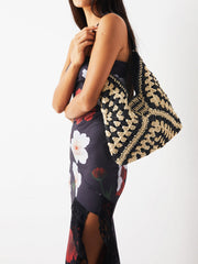 Vibemartini Vintage Crochet Macrame Shoulder Bag