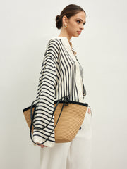 Vibemartini Satin Striped Button Cozy Blouse