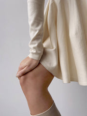 Vibemartini Plain Pleated Sweater Short Dress