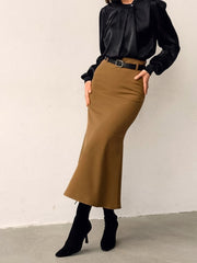 Vibemartini Minimalist Plain Maxi Skirt Without Belt